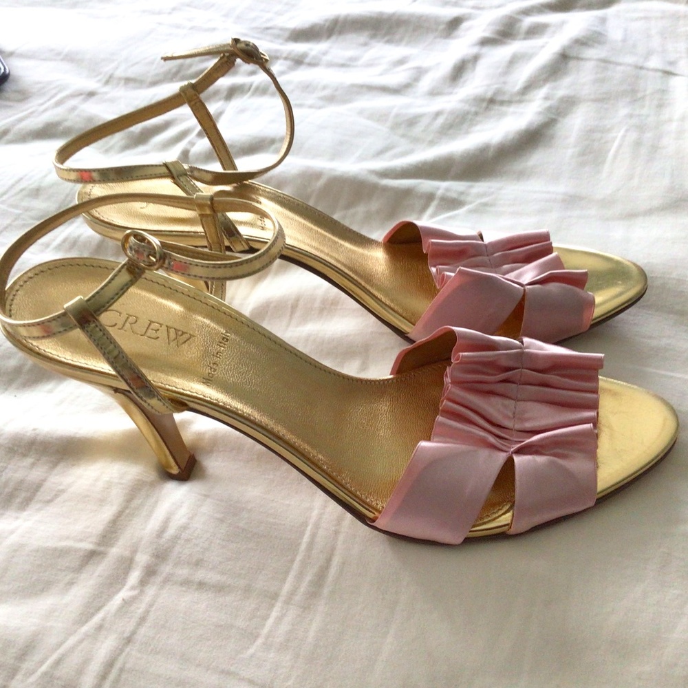 JCrew Greer Pleated Satin Sandals